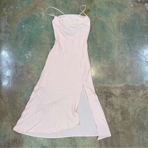 Pink ASTR Spaghetti Strap Sundress for Wedding Guest